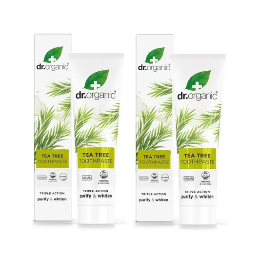 Dr.Organic Teebaum Triple Action Zahnpasta, 2X100 Ml