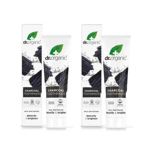 Dr.Organic Aktivkohle Aktivierte Zahnpasta Whitening Zahnpasta, 2X100 Ml
