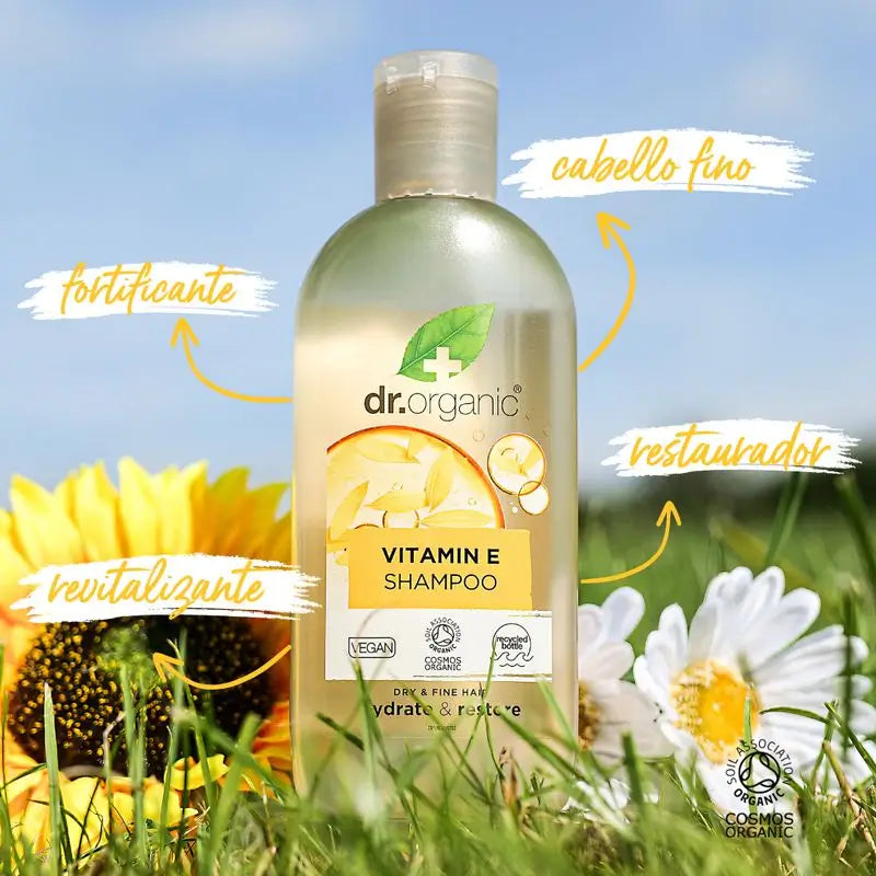 Dr.Organic Vitamin E Shampoo Feines Haar, 265 ml