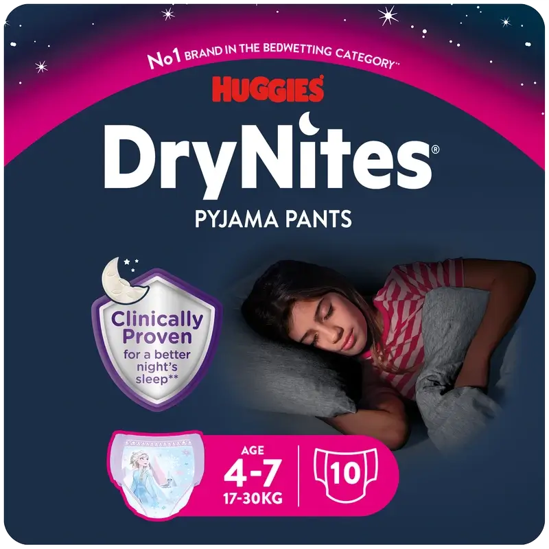 Drynites Nacht-Windeln Größe 4-7 Mädchen , 10 Stück