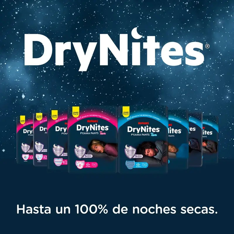 Drynites Größe +13 Nachtwindeln für Mädchen, 11 Stück