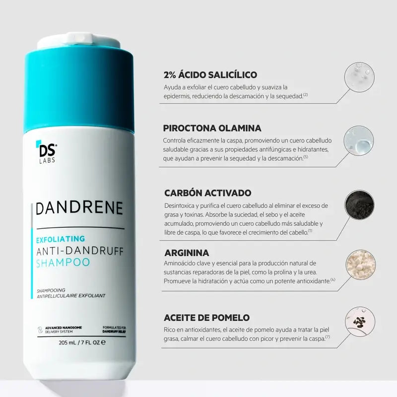Ds Laboratories Dandrene Anti-Schuppen Peeling Shampoo, 205ml