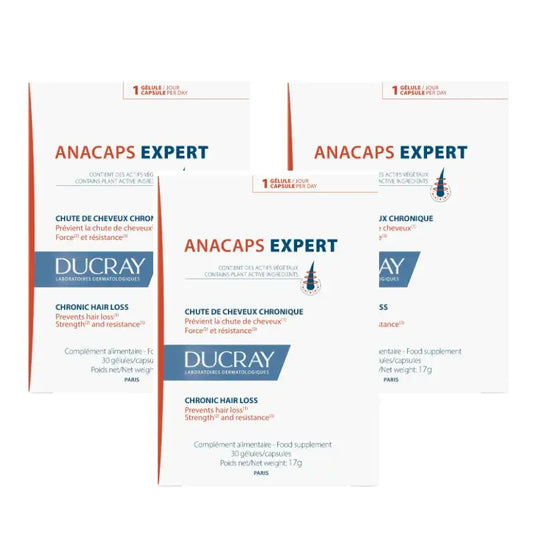 Ducray Anacaps Expert Anti-Haarausfall Ergänzung, Pack 3 x 30 Kapseln