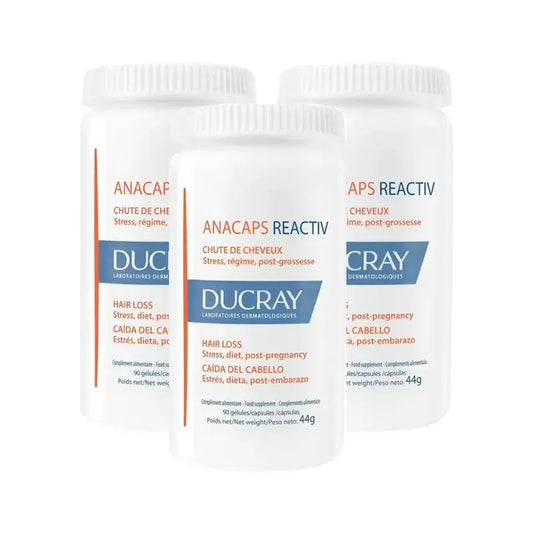 Ducray Haarausfall Nahrungsergänzungsmittel Anacaps Reactiv, Pack 3 x 90 Tabletten