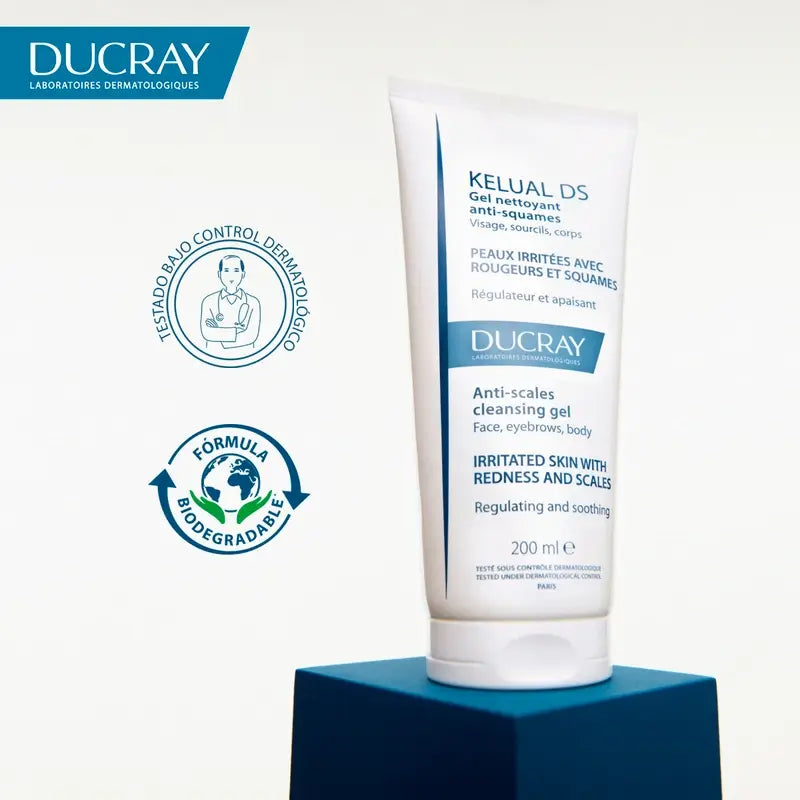 Ducray Kelual Ds Gesichts-Reinigungsgel, 200 ml