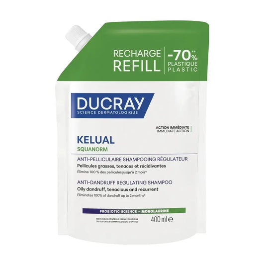 Ducray Kelual Squanorm Ch C Fettig Eco Nachfüllpackung, 400 ml