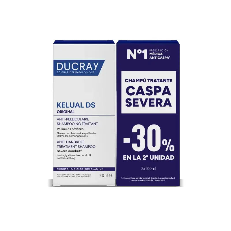 Ducray Pack Duo Kelual Ds Anti-Schuppen Shampoo, 2X100Ml