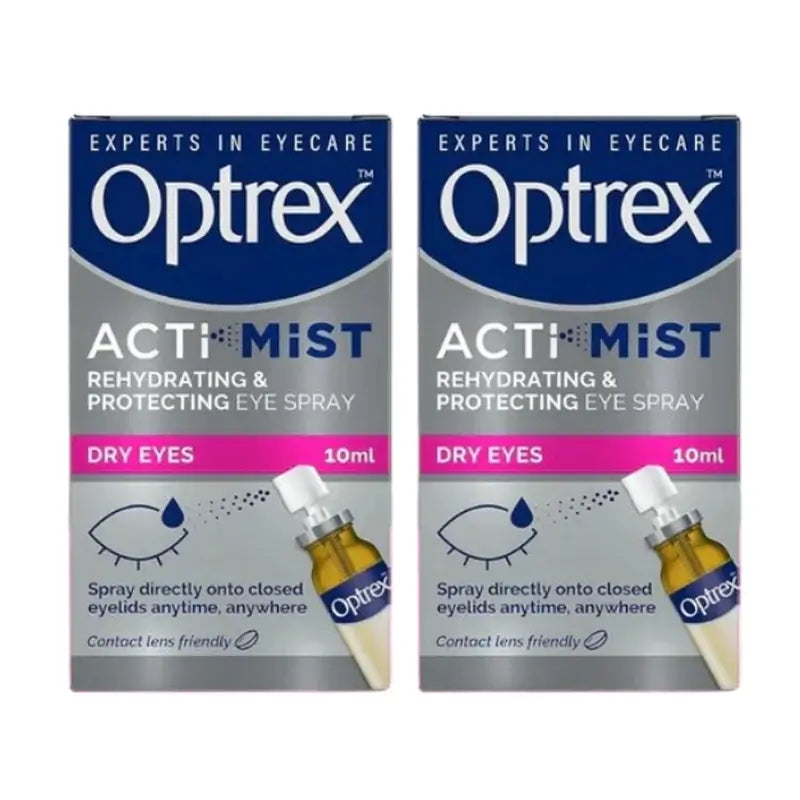 Optrex Actimist Spray für trockene und müde Augen, 2x10 ml