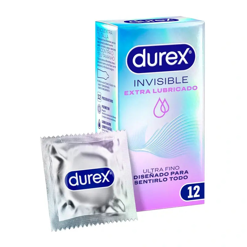 Durex Unsichtbare Kondome Extra Geölt 12 Stück