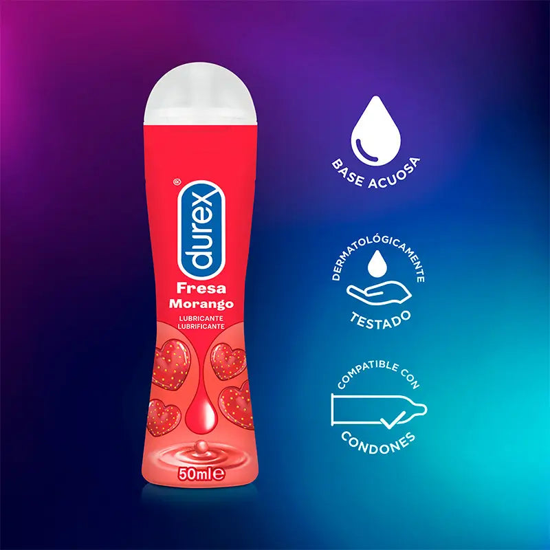 Durex Pack Erdbeergeschmack Gleitmittel + Intensive Orgasmic Vibrating Ring