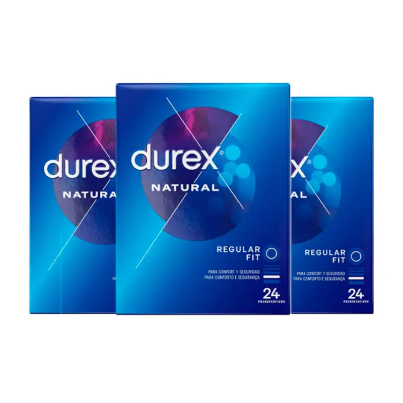 Durex Natural Plus Kondome, Packung 3 x 24 Stück