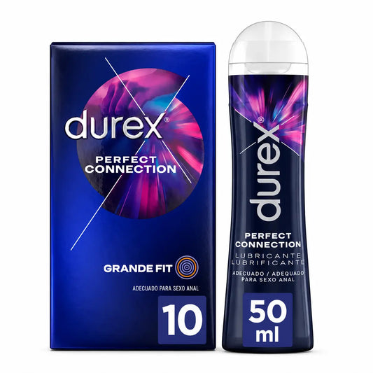Durex Perfect Connection 12er Pack Kondome + Gleitmittel 100 ml