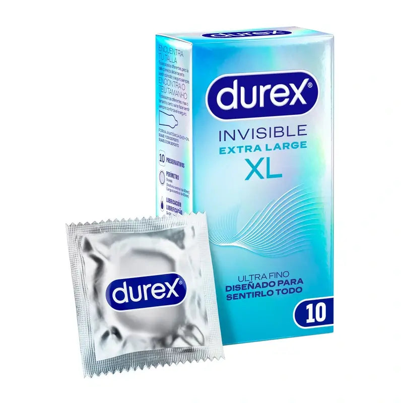 Durex Invisible XL Ultra Thin, 10 Kondome Größe XL