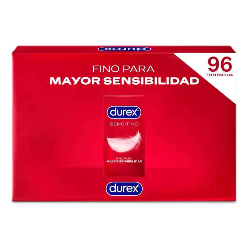 Durex Sensitive Kondome Soft Sensitive für erhöhte Sensibilität, Packung 96 Stück