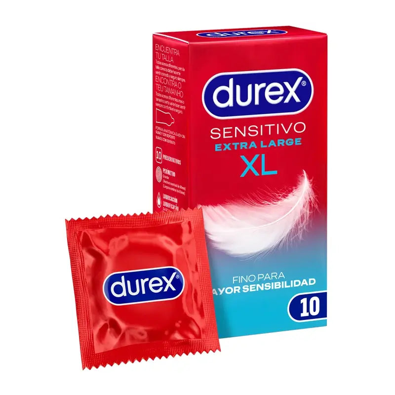 Durex Soft Sensitive Kondome für erhöhte Sensibilität Größe Xl 10 Stück