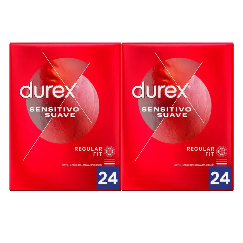 Durex Ultra Thin Soft Sensitive Kondom Pack, 24 x 2