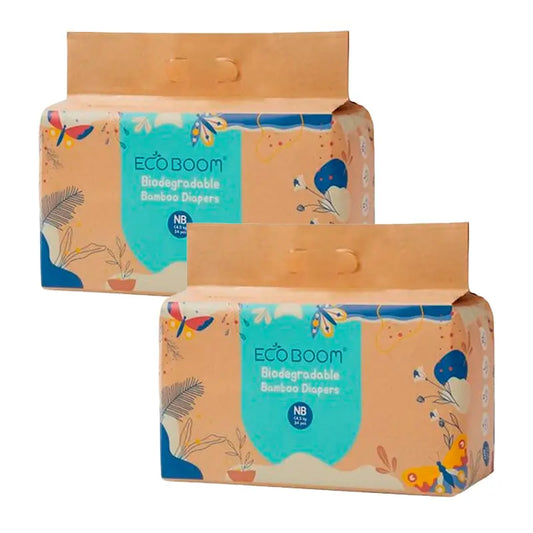 Eco Boom Pack 2X Bamboo Nappy Joy Xs 1, 68 Stück.