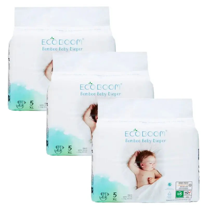 Eco Boom Pack 3X Bamboo Nappy Pure Xl 5, 84 Stück.