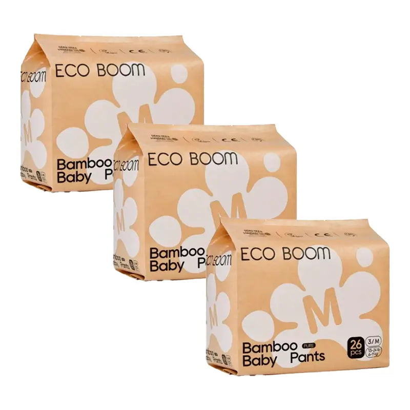 Eco Boom Pack 3X Pure M Bamboo Windel, 78 Stück.