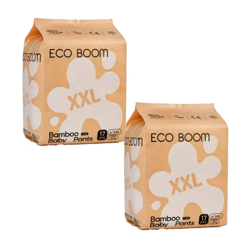 Eco Boom Pack 2X Pure Bamboo Windel Xll, 34 Stück.