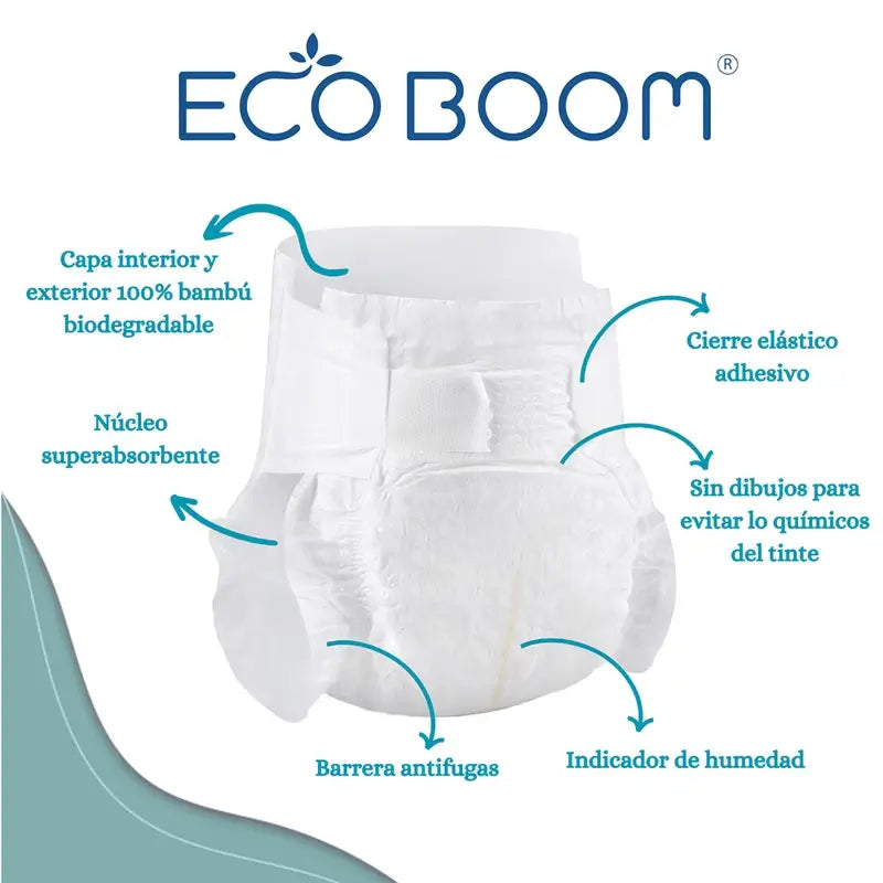 Eco Boom Bamboo Windel Pure L 4, 30 Stück