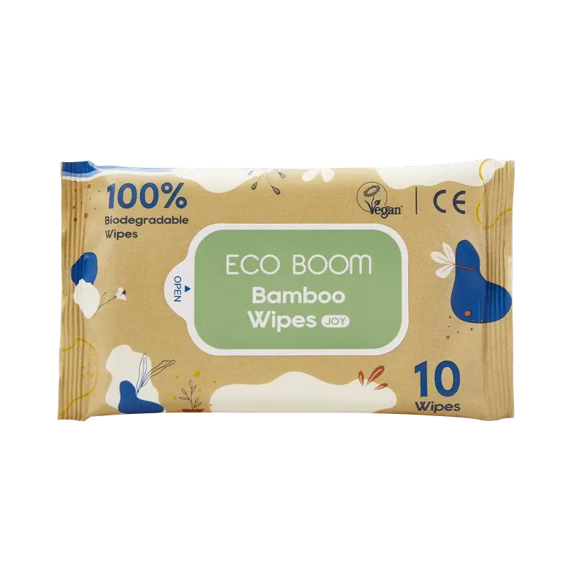 Eco Boom 100% natürliche Bambus-Tücher, 10 Stück.