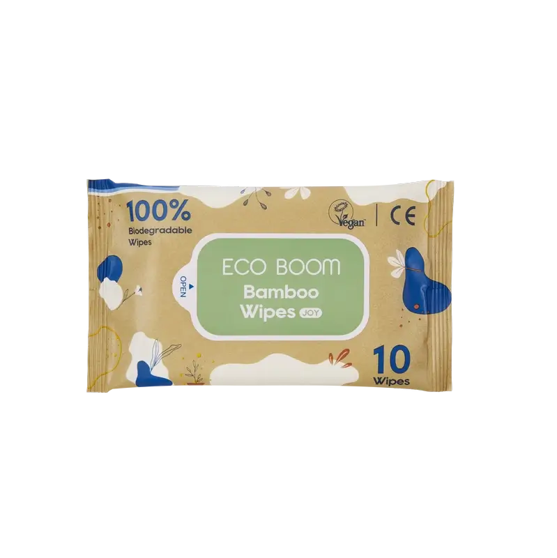 Eco Boom 100% natürliche Bambus-Tücher, 10 Stück.