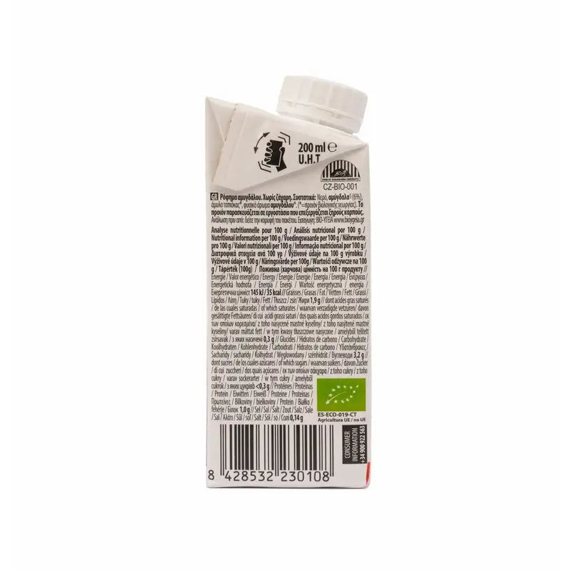 Ecomil Mandel Natur Bio 200 Ml, 200 ml