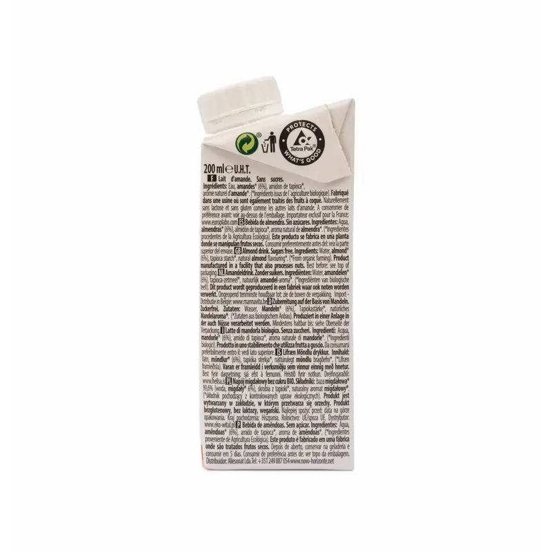 Ecomil Mandel Natur Bio 200 Ml, 200 ml