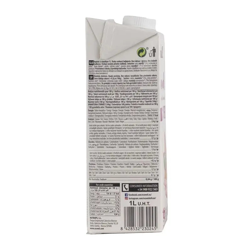 Ecomil Mandel Natur Proteine, 1 Liter