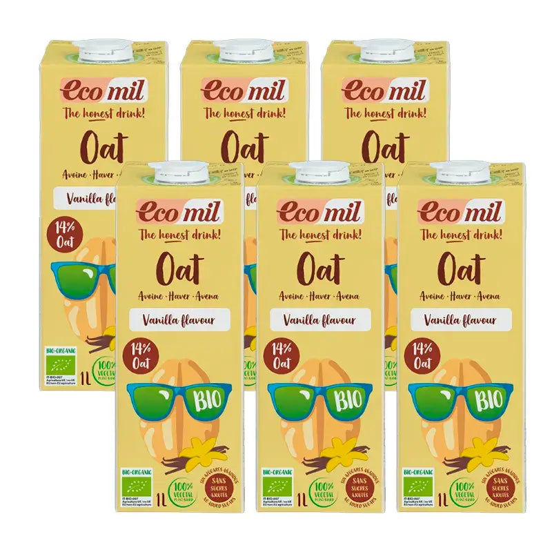 Ecomil Veggie Drink Vanillegeschmack Bio Tetrabrik, Packung 6 x 1 Liter