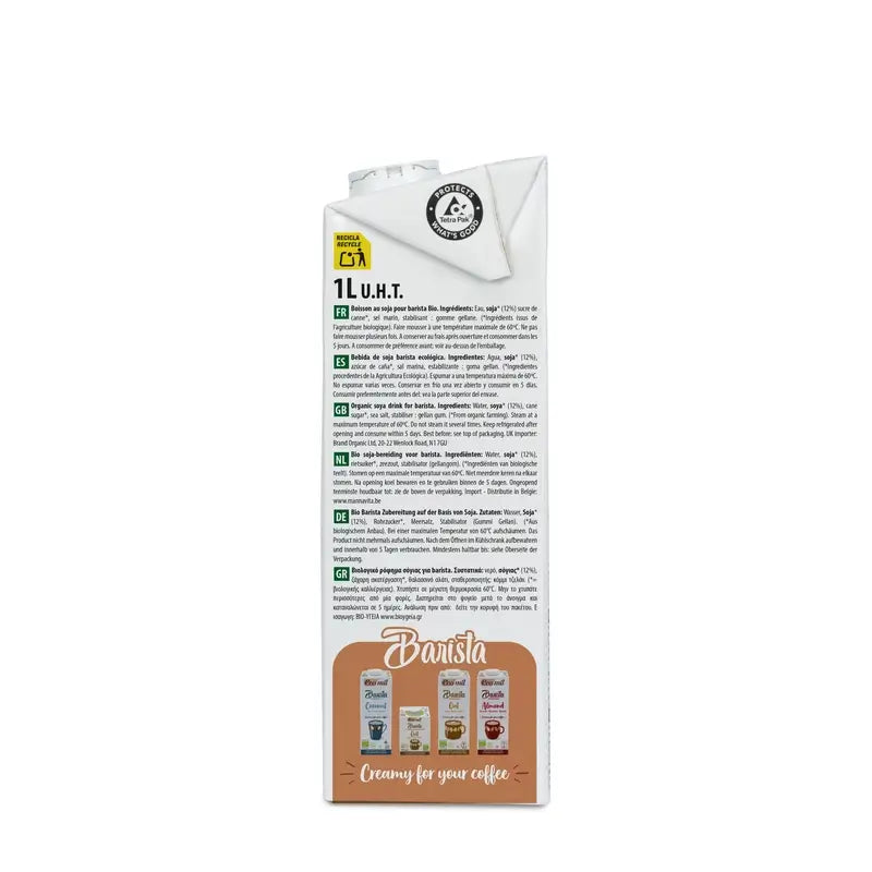 Ecomil Bio-Soja-Barista-Gemüsegetränke, 1 Liter