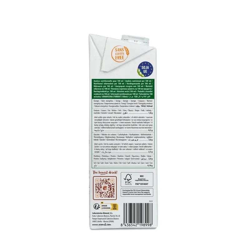 Ecomil Bio-Soja-Barista-Gemüsegetränke, 1 Liter