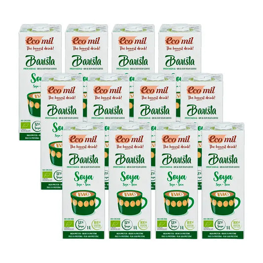 Ecomil Veggie Drinks Bio Sojabohne Barista, Packung 12 x 1 Liter