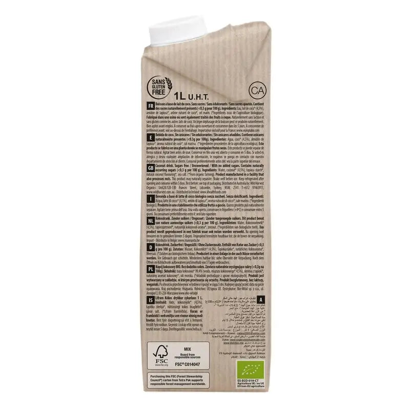 Ecomil Kokosnuss Classic Natur Bio, 1 l