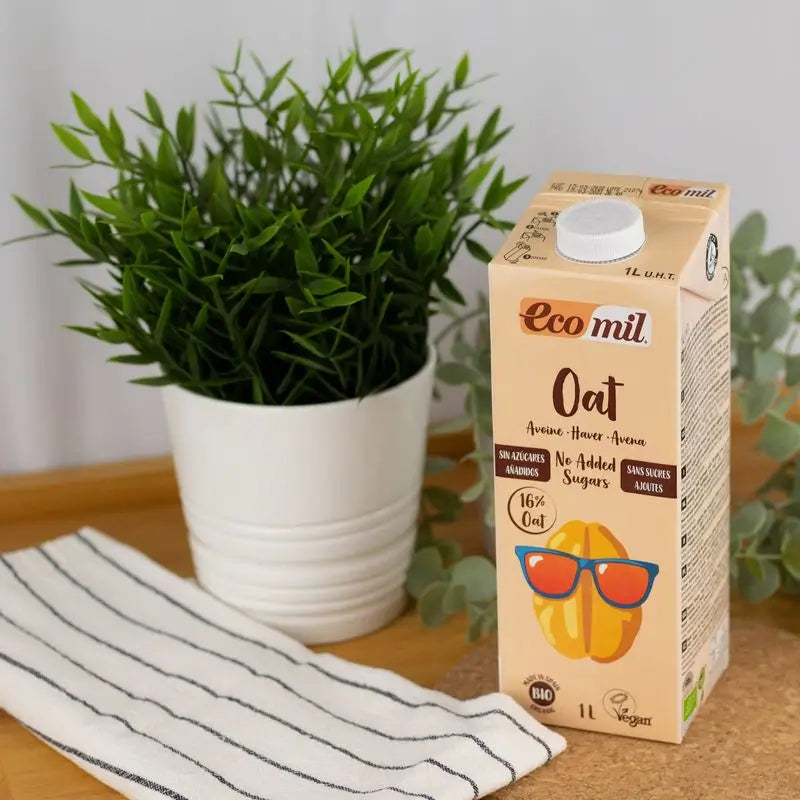 Ecomil Hafer ohne Zuckerzusatz Bio, 1 l