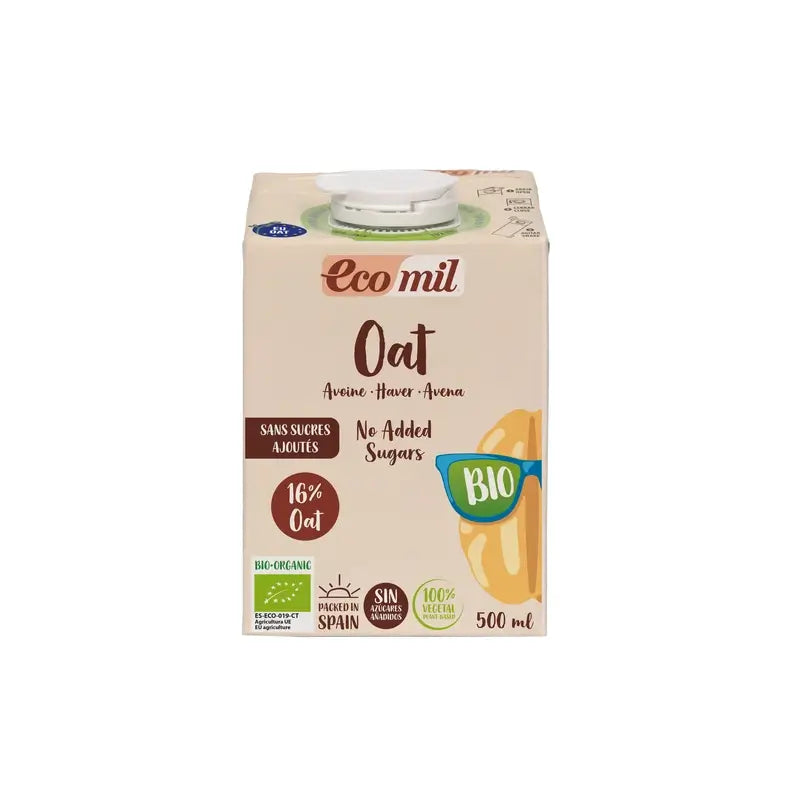 Ecomil Hafer ohne Zuckerzusatz Bio , 500 ml