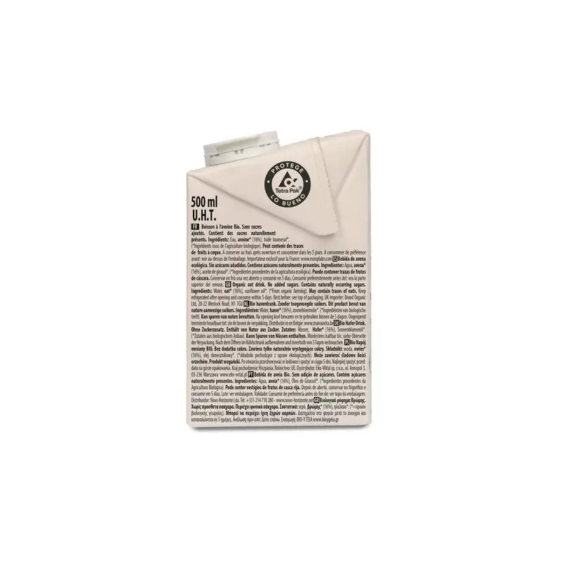Ecomil Hafer ohne Zuckerzusatz Bio , 500 ml