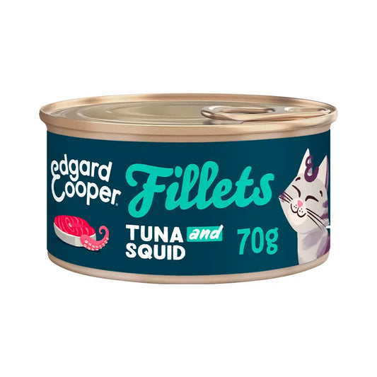 Edgard & Cooper Katzennassfutter 24x70g Thunfisch & Tintenfischfilets getreidefrei