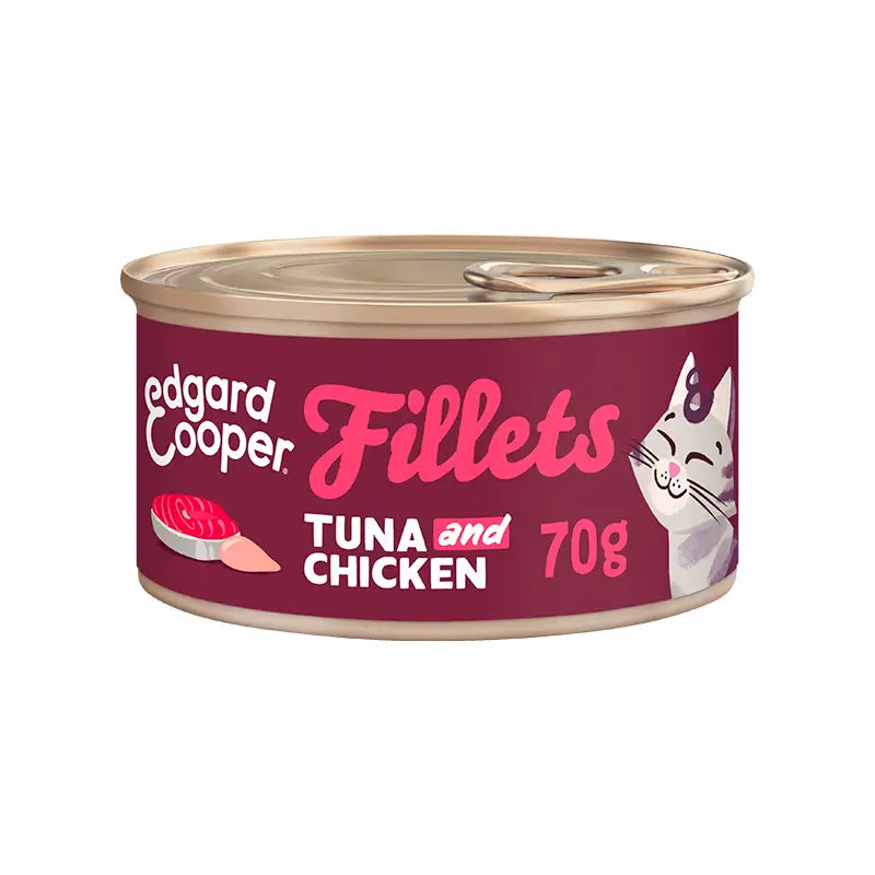 Edgard & Cooper Katzennassfutter 24x70g getreidefreie Thunfischfilets