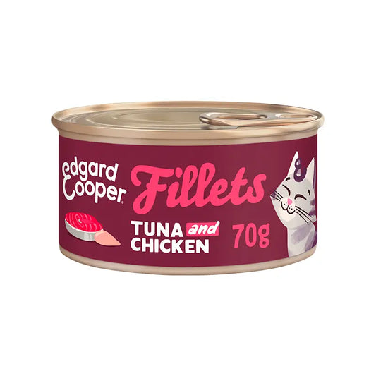 Edgard & Cooper Katzennassfutter 24x70g getreidefreie Thunfischfilets