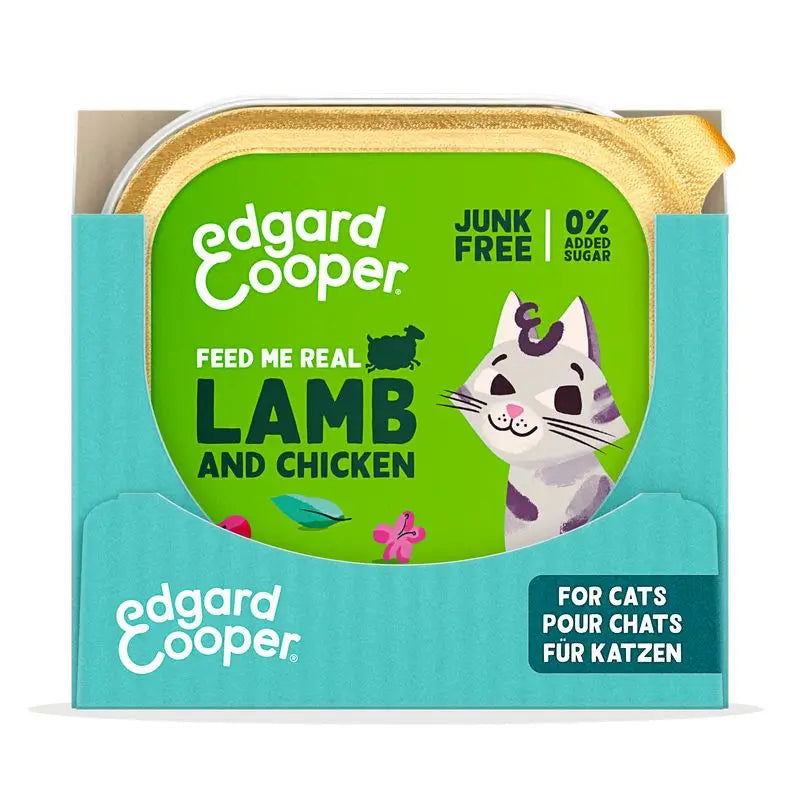 Edgard & Cooper Adult Nassfutter für Katzen 16x85g Lamm