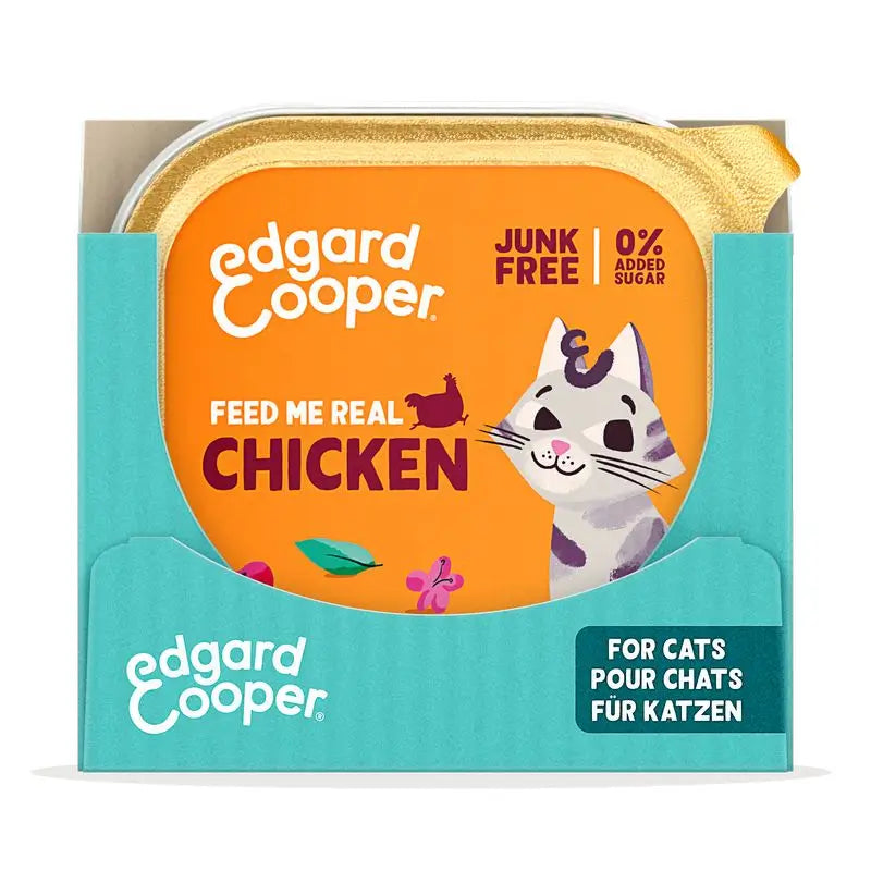 Edgard & Cooper Nassfutter für erwachsene Katzen 16x85g Freilandhuhn