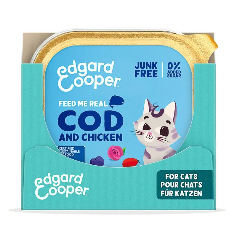 Edgard & Cooper Katzennassfutter Kitten 16x85g Zertifizierter Kabeljau Msc