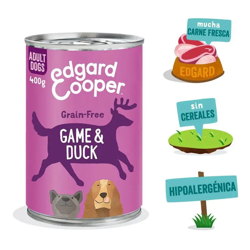 Edgard & Cooper Hundenassfutter 6x400g Wild & Ente Tiere