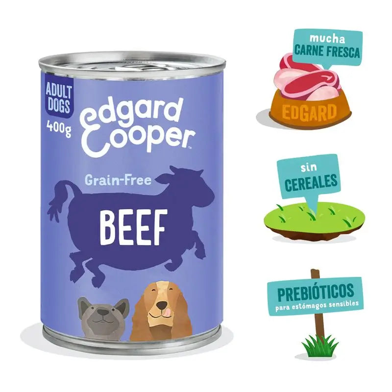 Edgard & Cooper Hundenassfutter 6x400g Rind & Kalbfleisch
