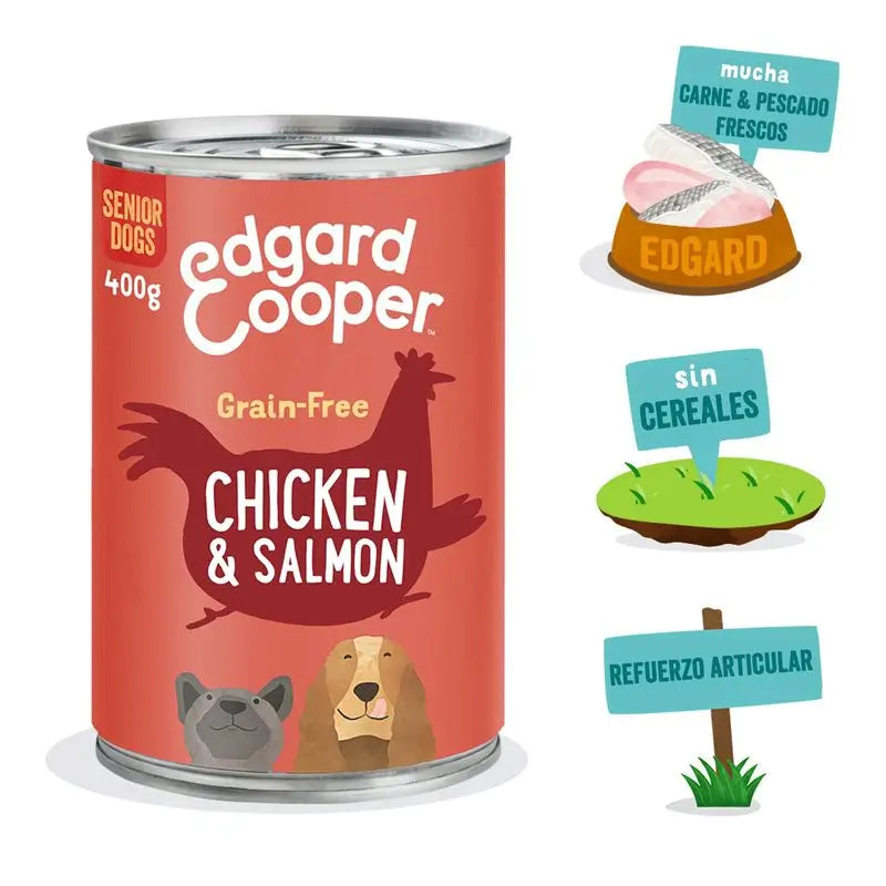 Edgard & Cooper Hundenassfutter 6x400g Huhn & Lachs