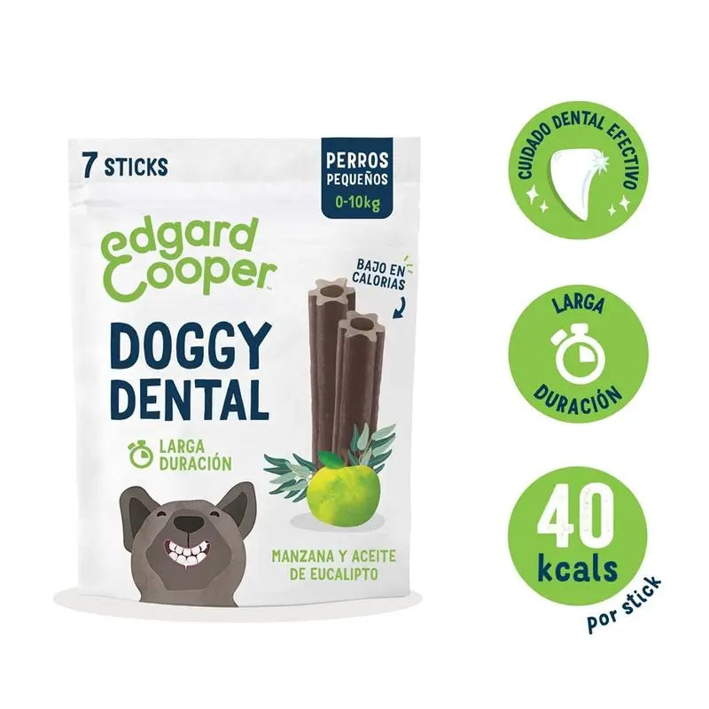 Edgard & Cooper Dental Snack Erwachsene Hunde 8x120g Apfel & Eukalyptus Klein