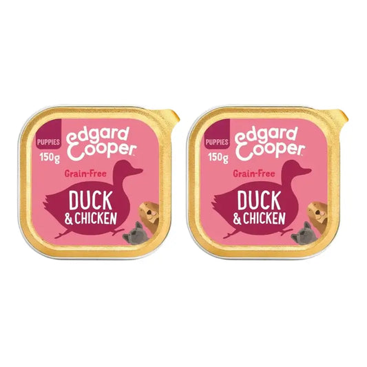 Edgard & Cooper Nassfutter für Welpen 11X150G Ente & Huhn, 2er Pack