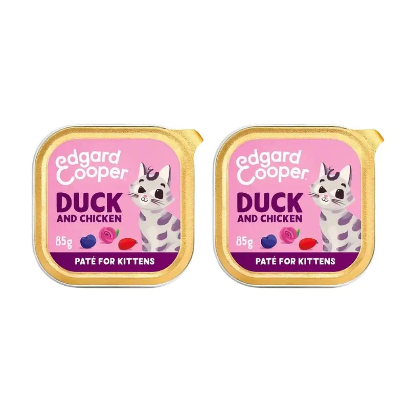 Edgard & Cooper Nassfutter Kätzchen 16X85G Freilandhuhn, 2er Pack